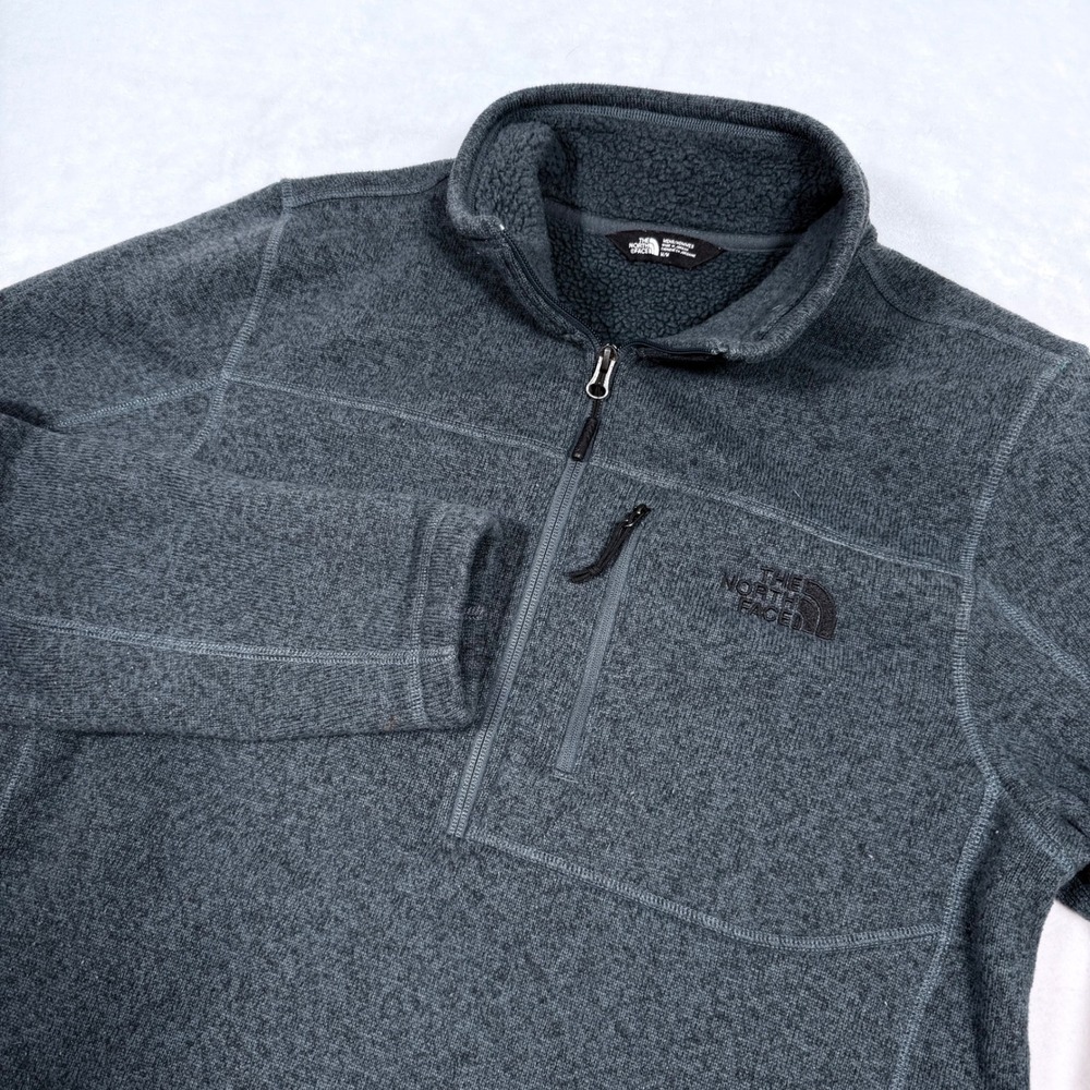 The North Face Tech Glacier Mens Fleece Pullover Jacket Sweater 1/4 Zip Medium